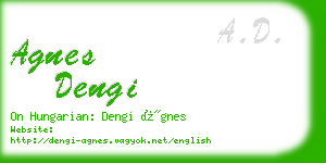 agnes dengi business card
